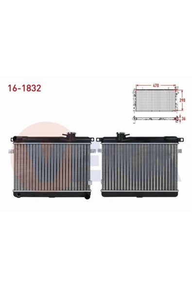 Fıat 131 1.3 M-t 1979-1993 Su Radyatörü Mekanik Kapaklı 3 Sıralı Super 85008077|5953680|5953475