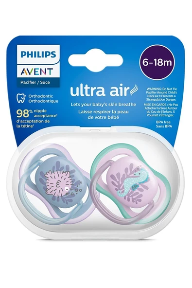 Philips Avent Ultra Air Emzik 6-18 Ay 2'li Kız Scf085/61