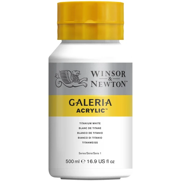Winsor & Newton Galeria Akrilik Boya 500 ml Titanium White 644 ürün görseli 1