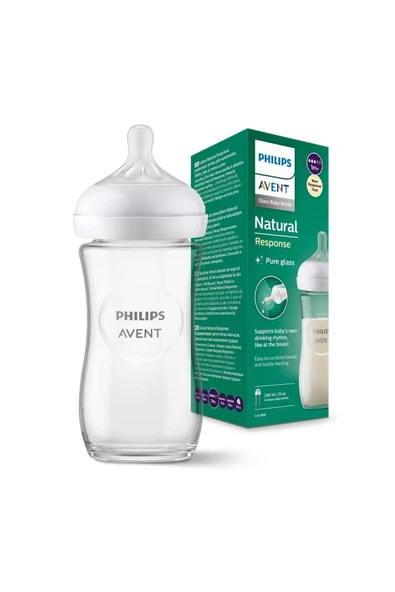 Philips Avent Natural Response Cam Biberon 1 Ay 240 Ml, Tepkili Biberon Emziği Scy933/01