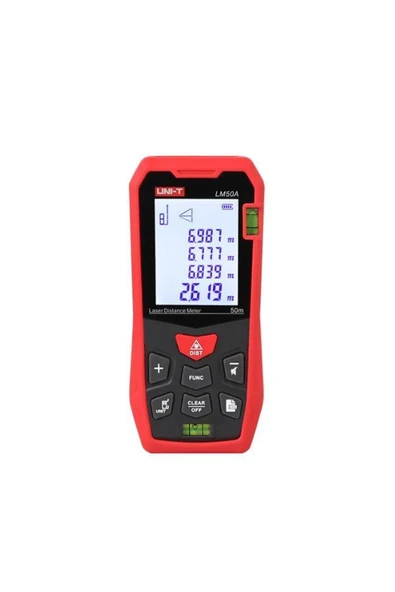 Unı-t Lm50a 50 Metre Lazer Metre Çift Su Terazili Hafızalı