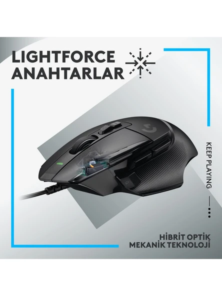 Logitech G502 X 910-006139 Siyah Optik Kablolu Oyuncu Mouse - 2