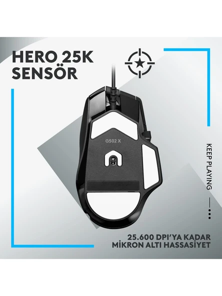 Logitech G502 X 910-006139 Siyah Optik Kablolu Oyuncu Mouse OUTLET - 4