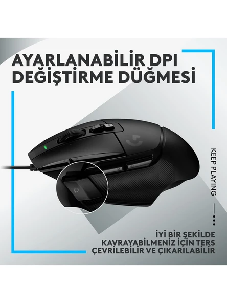 Logitech G502 X 910-006139 Siyah Optik Kablolu Oyuncu Mouse OUTLET - 7