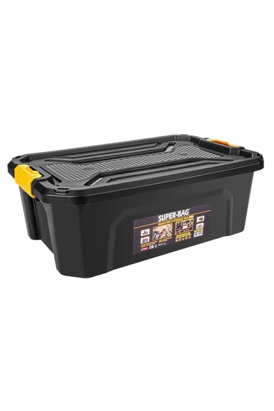 Asr-4044 Superbag Saklama Kutusu Renkli Kapak 30 Lt Bahçe Sandık Depolama Kutusu