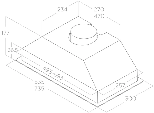 PRF0166823-Elica ERA C BL/A/72 Box Siyah Aspiratör - 2