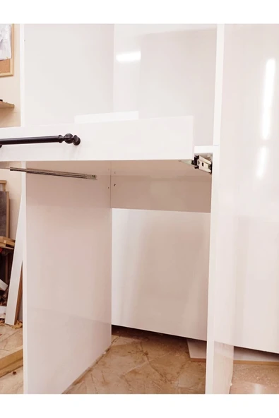 Lavanta Mobilya İmalat Mdf Ren Çamaşır Makinesi Ve Kurutma Makinesi Dolabı - Raflı - 7