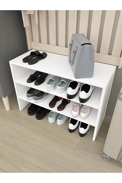 Lavanta Mobilya İmalat ALTUN MDF BEYAZ  AYAKKABILIK DOLABI %100 MDF A Kalite - 3