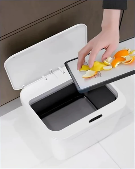 12 Litre Sensörlü Çöp Kovası Ofis Mutfak Banyo Çöp Kovası - 5