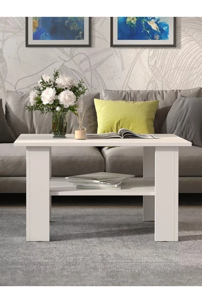 Lavanta Mobilya İmalat REN MDF BEYAZ ORTA SEHPA - 4