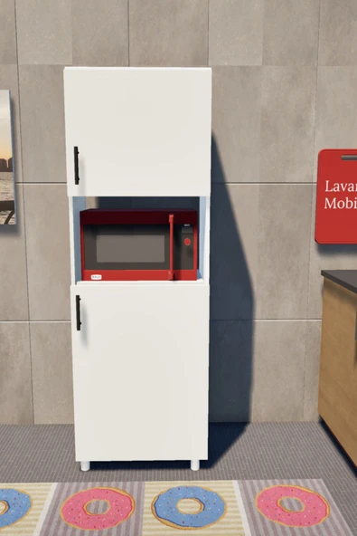 Lavanta Mobilya İmalat İDİL MDF BEYAZ ÇOK AMAÇLI MUTFAK DOLABI (MİKRODALGA FIRIN DOLABI %100 MDF) - 3