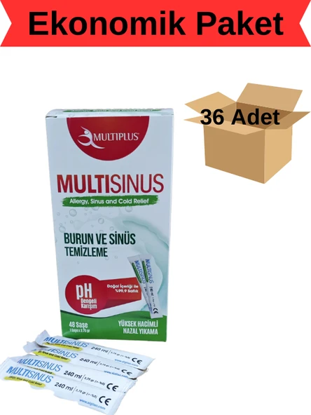 Multiplus Multisinüs Burun ve Sinüs Temizleme Yedek Kiti 48 şase 36 Adet (1 koli)