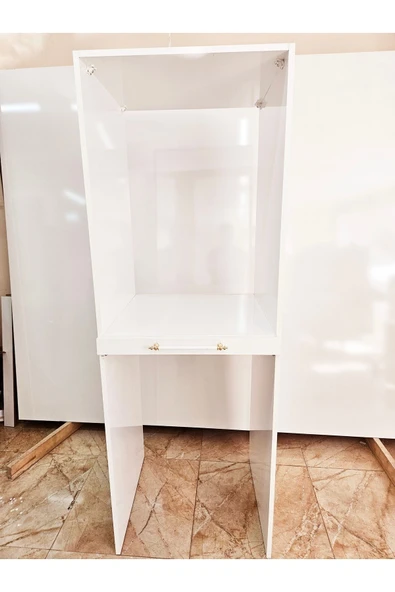 Lavanta Mobilya İmalat Mdf Ren Çamaşır Makinesi Ve Kurutma Makinesi Dolabı - Raflı - 8