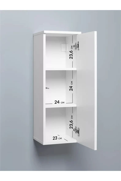 Lavanta Mobilya İmalat AMUR MDF BEYAZ ÇOK AMAÇLI BANYO DOLABI - 2
