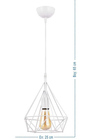 MODERN METAL AVİZE TEKLİ SARKIT / E27 - Resim 2