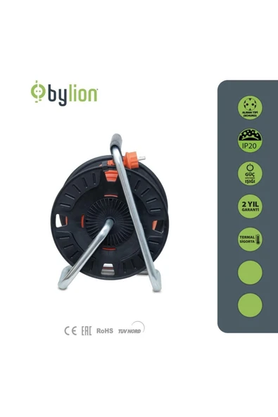 Makaralı Uzatma Kablosu 3*1.5 Mm² 50 M Turuncu Kablo - 3