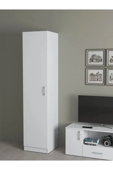 Lavanta Mobilya İmalat AMAZON MDF BEYAZ GARDIROP ( TEK KAPAKLI ) - 4