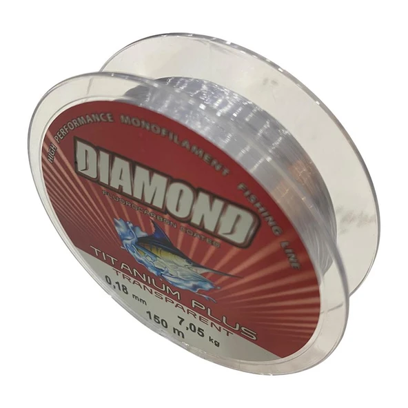 Bauer Diamond Titanium Plus 0.18 mm 150 mt Misina - Renk: Gri  7.05 kg - 2