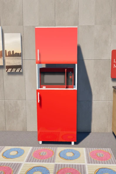 Lavanta Mobilya İmalat İDİL MDF KIRMIZI ÇOK AMAÇLI MUTFAK DOLABI (MİKRODALGA FIRIN DOLABI %100 MDF) - 4