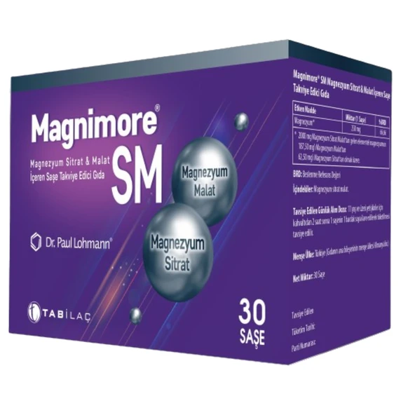 Magnimore SM Magnezyum Sitrat Malat İçeren Saşe Takviye Edici Gıda - 2