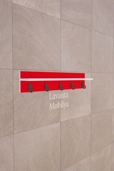 Lavanta Mobilya İmalat Amazon Duvar Askılığı Elbise Askılığı Mdf Ve Hıgh Gloss Kırmızı Beyaz - 2