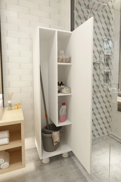 Lavanta Mobilya İmalat Amazon Mdf Beyaz Çok Amaçli Banyo Dolabi