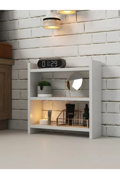 Lavanta Mobilya İmalat REN MDF BEYAZ TEZGAH ÜSTÜ RAF DOLAP - 4