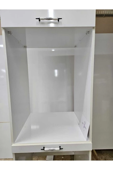 Lavanta Mobilya İmalat MDF DİCLE BEYAZ ÇAMAŞIR MAKİNESI VE KURUTMA MAKİNESI DOLABI - 7