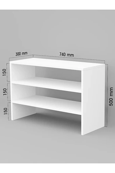 Lavanta Mobilya İmalat ALTUN MDF BEYAZ  AYAKKABILIK DOLABI %100 MDF A Kalite - 2