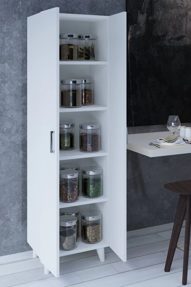 Lavanta Mobilya İmalat LENA MDF BEYAZ ÇOK AMAÇLI MUTFAK DOLABI - 2