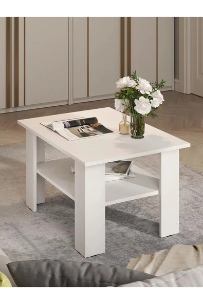 Lavanta Mobilya İmalat REN MDF BEYAZ ORTA SEHPA - 7