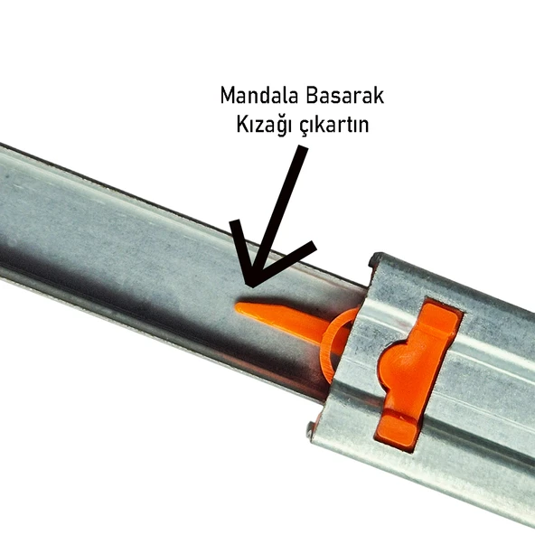 30 cm Teleskopik Bilyalı Kızak Çekmece Rayı -1 çekmecelik takım - 3