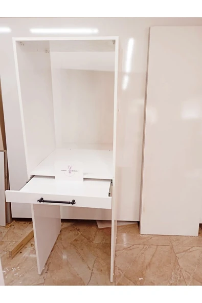 Lavanta Mobilya İmalat Mdf Ren Çamaşır Makinesi Ve Kurutma Makinesi Dolabı - Raflı - 6