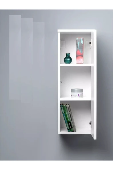 Lavanta Mobilya İmalat AMUR MDF BEYAZ ÇOK AMAÇLI BANYO DOLABI - 4