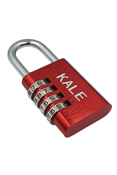 Kale Şifreli Asma Kilit 4 Basamaklı Şifreleme Aleminyum Kırmızı Kd00120800 - 2