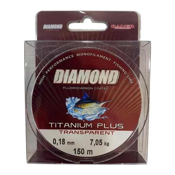 Bauer Diamond Titanium Plus 0.18 mm 150 mt Misina - Renk: Gri  7.05 kg - 4