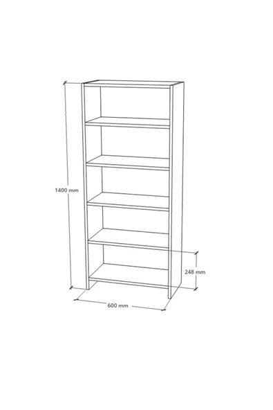 Lavanta Mobilya İmalat VİTİM  MDF BEYAZ KİTAPLIK - 2