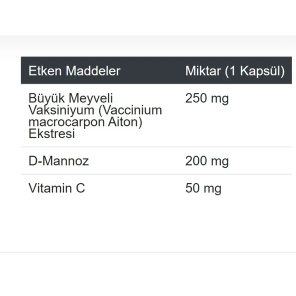 LifeXtra CRANBERRY Büyük Meyveli Vaksiniyum D-Mannoz ve C Vitamini Takviye Edici Gıda - 2