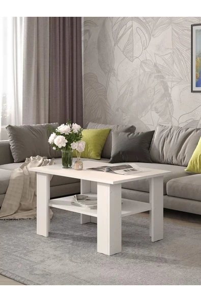 Lavanta Mobilya İmalat REN MDF BEYAZ ORTA SEHPA - 5