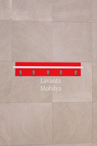 Lavanta Mobilya İmalat Amazon Duvar Askılığı Elbise Askılığı Mdf Ve Hıgh Gloss Kırmızı Beyaz - 3