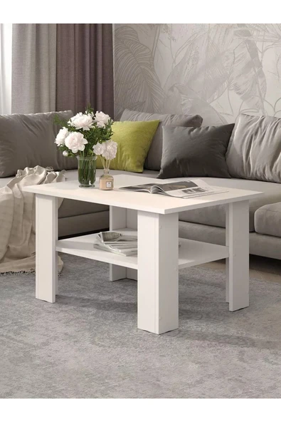 Lavanta Mobilya İmalat REN MDF BEYAZ ORTA SEHPA - 3