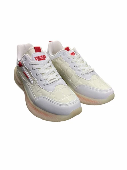 Wickers Erkek Sneaker Günlük Spor Ayakkabı Beyaz-Bej - 2