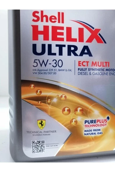 SHELL Helix Ultra 5w-30 Ect Multi 5 Litre Volkswagen Onaylı (PARTİKÜLLÜ) - 4