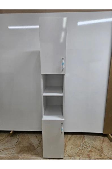 Lavanta Mobilya İmalat POSOF MDF BEYAZ SALON DOLABI - KİTAPLIK - VİTRİN (1. Sınıf MDF) - 5