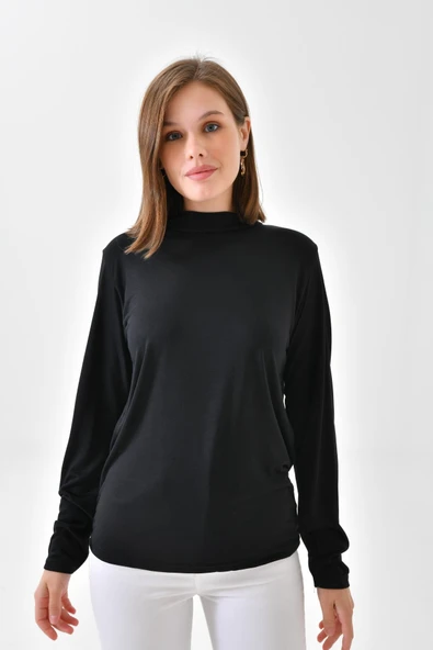 2li Paket Uzun Kollu Bluz - Siyah ve Beyaz - 5