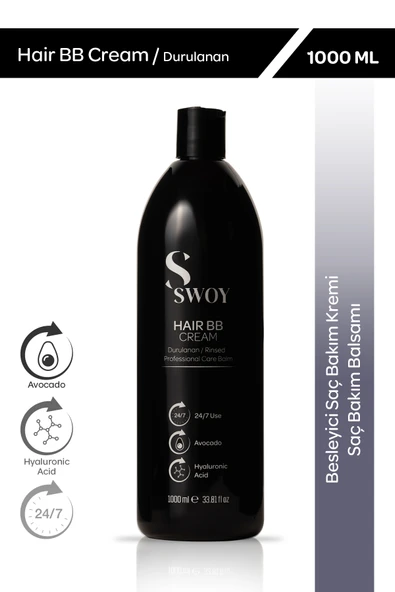 Swoy Hair BB Cream - Durulanan Besleyici Saç Bakım Kremi 1000 ml