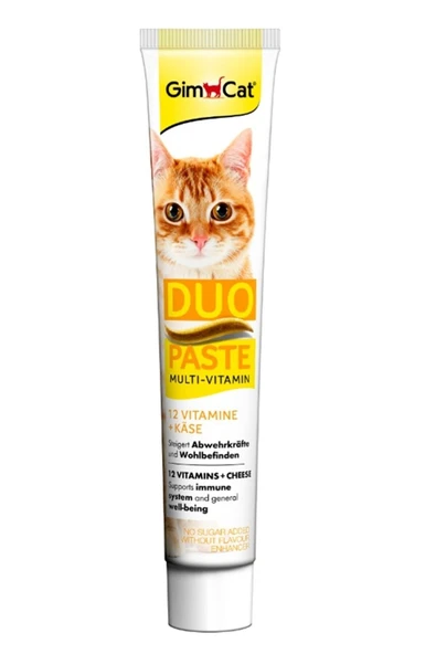 Gimcat Multi-vitamin Duo Paste Peynir 12 Vitamin Kedi Macunu 50 G