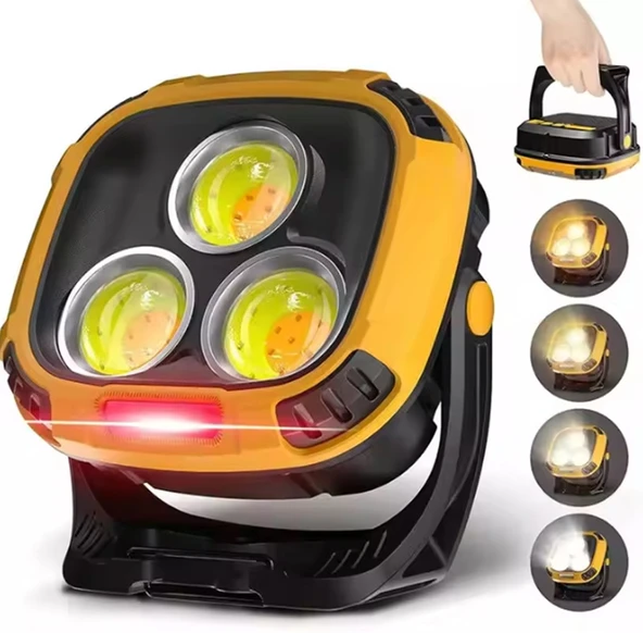 18 Mod 50 Watt 4Renk LED PROJEKTÖR - 105 Cm Tripodlu PROJEKTÖR Led Işık - Mıknatıslı Çalışma Lambası - 7