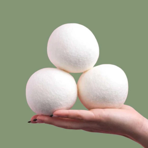 Reyo Yün Çamaşır Kurutma Makinası Topu 3 Adet XL %100 Organik - 7