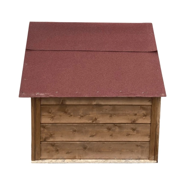 Reyo Pet Suya Soğuğa Dayanıklı Lüks Büyük Boy Ahşap Köpek Kulubesi Sokak Köpek Evi Kırmızı Çatılı 100x100x78 cm Ceviz - 3